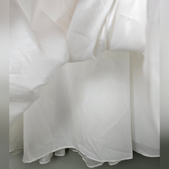 Watters Pavlova Ivory Square-Neck Puff-Sleeve Empire-Waist Taffeta Mini Dress, 8 - Picture 11 of 17